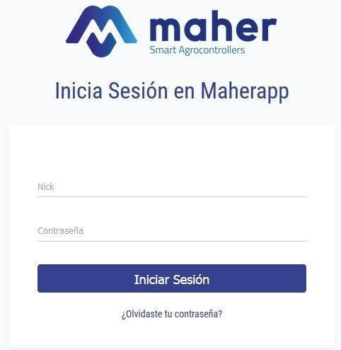 Inicio sesion maher app